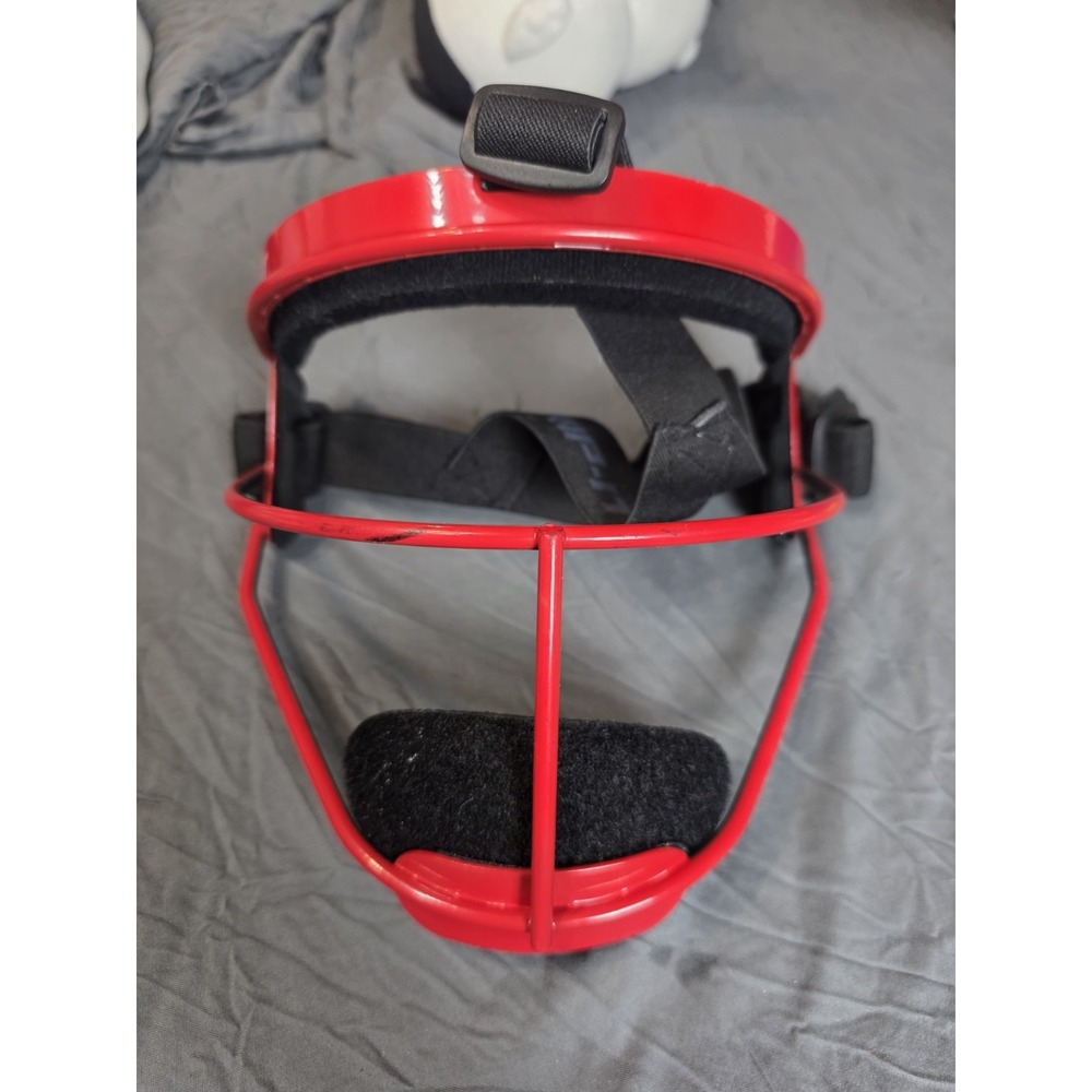RIP-IT Defense Pro Adult Softball Fielder's Face Mask Red Scarlet Fastpitch